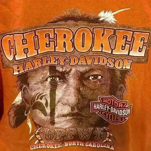 Harley Davidson Cherokee North Carolina Men’s Short Sleeve Tshirt Size Medium